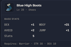 Blue High Boots | Global > Global MapleStory Classic World
