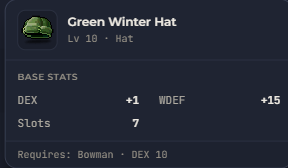 Green Winter Hat | Global > Global MapleStory Classic World