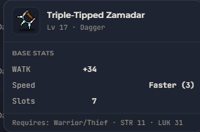 Triple-Tipped Zamadar | Global > Global MapleStory Classic World