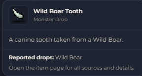 Wild Boar Tooth | Global > Global MapleStory Classic World
