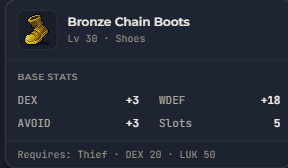Bronze Chain Boots | Global > Global MapleStory Classic World