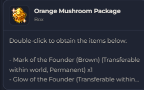 Orange Mushroom Package | Global > Global MapleStory Classic World