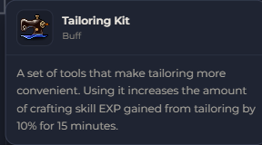 Tailoring Kit | Global > Global MapleStory Classic World