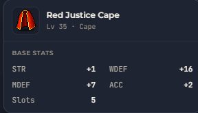 Red Justice Cape | Global > Global MapleStory Classic World