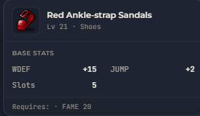 Red Ankle-strap Sandals | Global > Global MapleStory Classic World