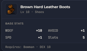 Brown Hard Leather Boots | Global > Global MapleStory Classic World