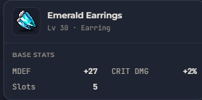 Emerald Earrings | Global > Global MapleStory Classic World