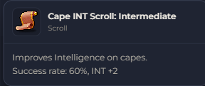Cape INT Scroll Intermediate | Global > Global MapleStory Classic World