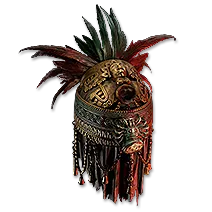 Mask of the Stitched Demon Feathered Tiara | Forbidden Rites Standard