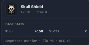 Skull Shield | Global > Global MapleStory Classic World