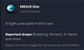 Mithril Ore | Global > Global MapleStory Classic World