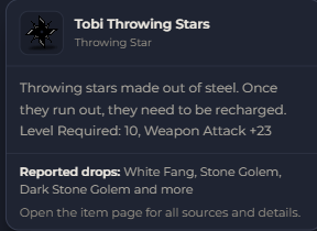 Tobi Throwing Stars | Global > Global MapleStory Classic World