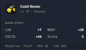 Gold Rover | Global > Global MapleStory Classic World