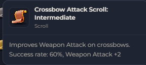 Crossbow Attack Scroll Intermediate | Global > Global MapleStory Classic World