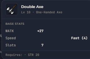 Double Axe | Global > Global MapleStory Classic World