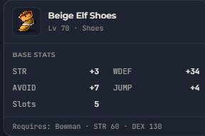 Beige Elf Shoes | Global > Global MapleStory Classic World