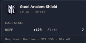 Steel Ancient Shield | Global > Global MapleStory Classic World