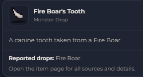 Fire Boar's Tooth | Global > Global MapleStory Classic World