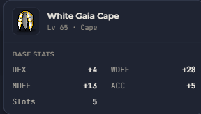 White Gaia Cape | Global > Global MapleStory Classic World
