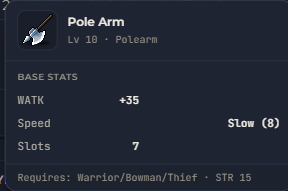 Pole Arm | Global > Global MapleStory Classic World