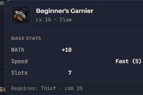 Beginner's Garnier | Global > Global MapleStory Classic World