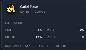 Gold Pow | Global > Global MapleStory Classic World