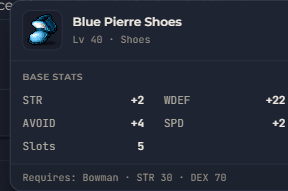 Blue Pierre Shoes | Global > Global MapleStory Classic World