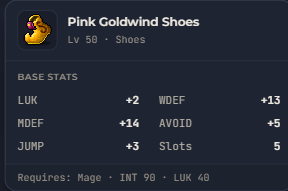 Pink Goldwind Shoes | Global > Global MapleStory Classic World