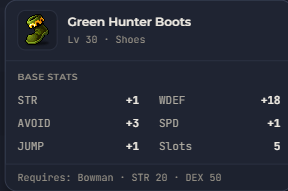 Green Hunter Boots | Global > Global MapleStory Classic World