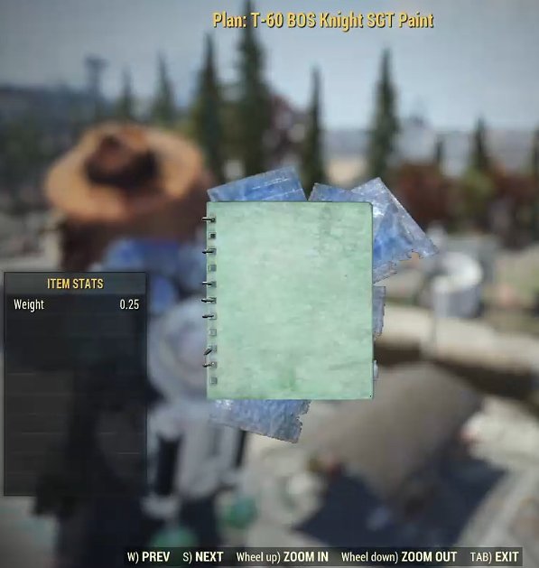 Plan- T-60 BOS Kight SGT Paint | PS