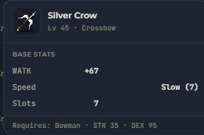 Silver Crow | Global > Global MapleStory Classic World