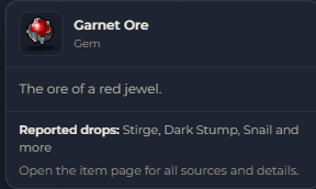 Garnet Ore | Global > Global MapleStory Classic World