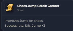 Shoes Jump Scroll Greater | Global > Global MapleStory Classic World