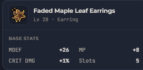 Faded Maple Leaf Earrings | Global > Global MapleStory Classic World