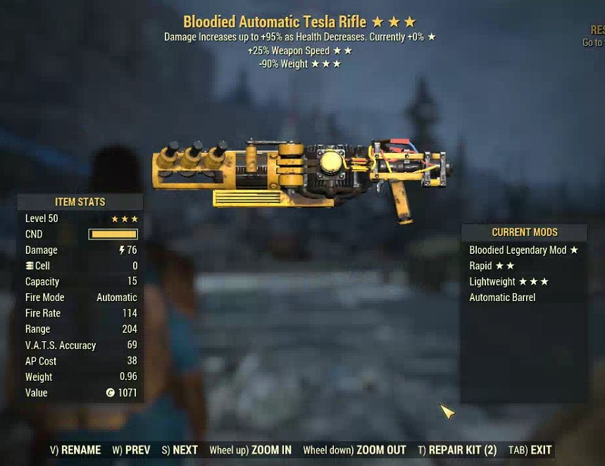 Bloodied Automatic Tesla Rifle (2024) | PS