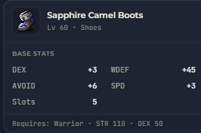 Sapphire Camel Boots | Global > Global MapleStory Classic World