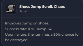 Shoes Jump Scroll Chaos | Global > Global MapleStory Classic World