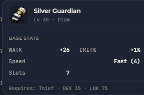 Silver Guardian | Global > Global MapleStory Classic World