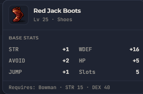 Red Jack Boots | Global > Global MapleStory Classic World