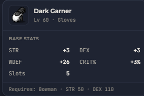 Dark Garner | Global > Global MapleStory Classic World
