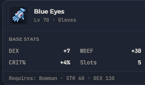 Blue Eyes | Global > Global MapleStory Classic World