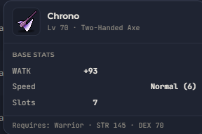 Chrono | Global > Global MapleStory Classic World