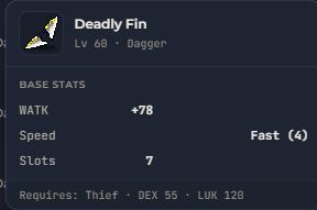 Deadly Fin | Global > Global MapleStory Classic World