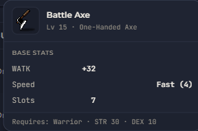 Battle Axe | Global > Global MapleStory Classic World