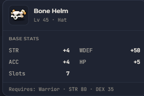 Bone Helm | Global > Global MapleStory Classic World