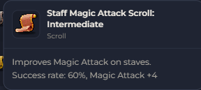 Staff Magic Attack Scroll Intermediate | Global > Global MapleStory Classic World