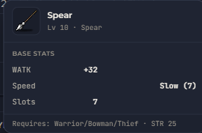 Spear | Global > Global MapleStory Classic World