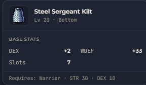 Steel Sergeant Kilt (Male only) | Global > Global MapleStory Classic World