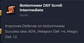 Bottomwear DEF Scroll Intermediate | Global > Global MapleStory Classic World