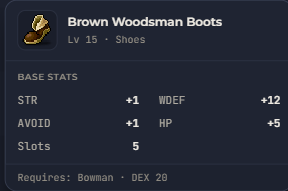 Brown Woodsman Boots | Global > Global MapleStory Classic World